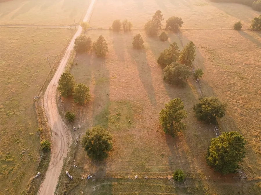 Aerial of a buildable parcel