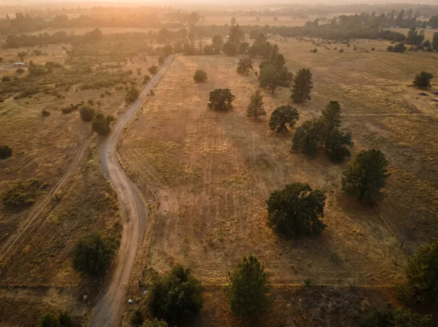 Aerial of a buildable parcel