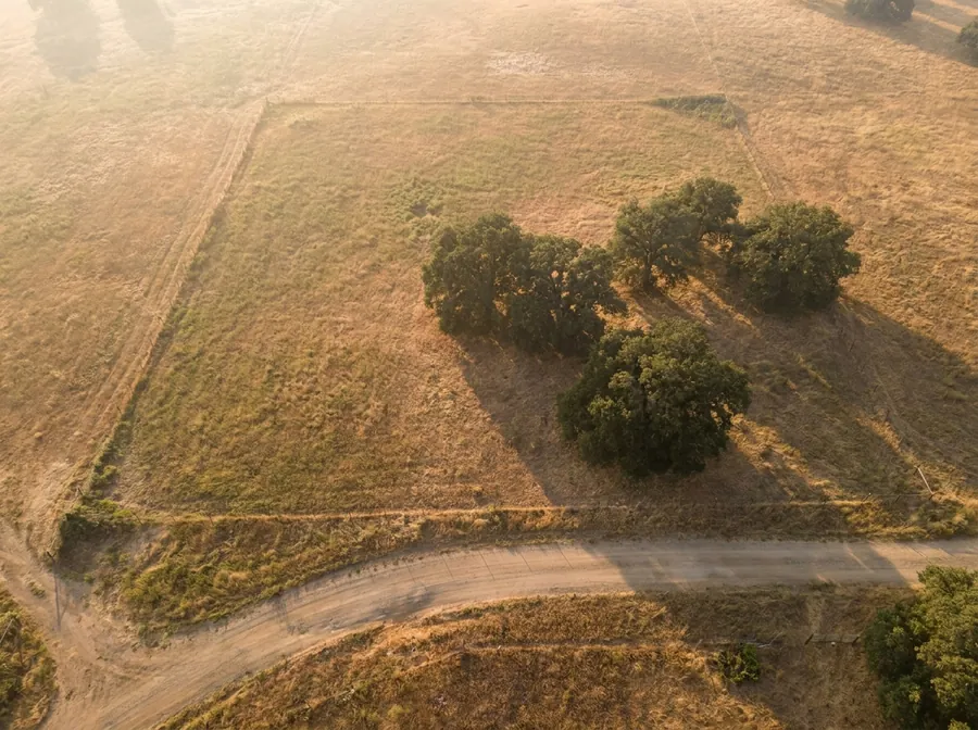 Aerial of a buildable parcel
